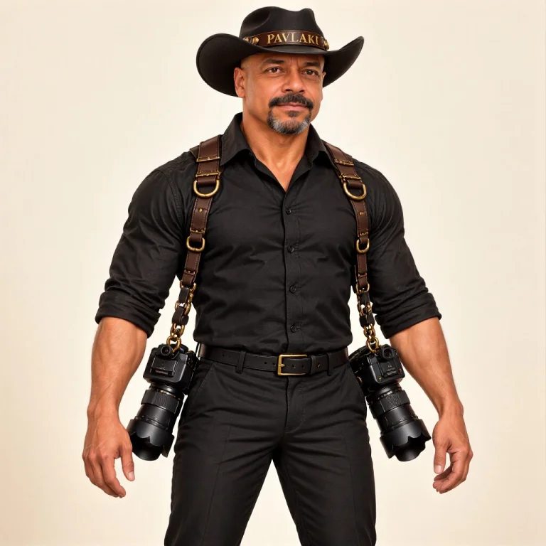 Pavlakicam, Full-body Three-quarter View, Relaxed Stance, Bl...