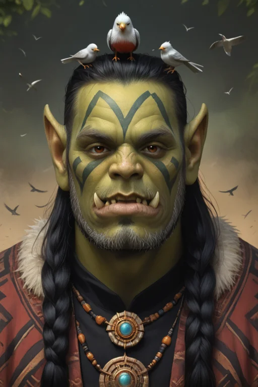 Orcwow, Tusks, Pointy Ears, Lorashaman20.8 Adrr-shmn, Tattoo...