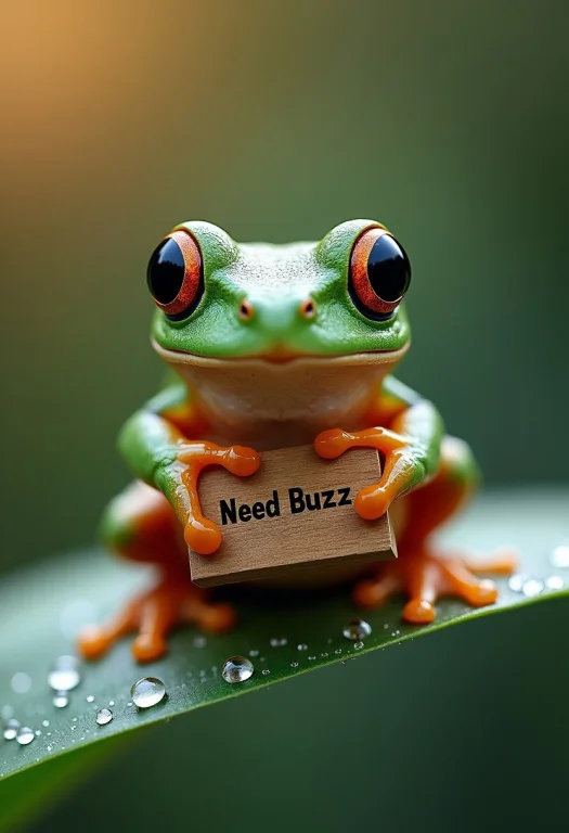 A Close-up, Professional Photograph Of Of A Tiny Frog Perche...