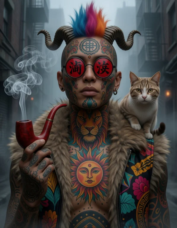 This Is A Highly Detailed, Digital Fantasy Portrait Of A Tat...