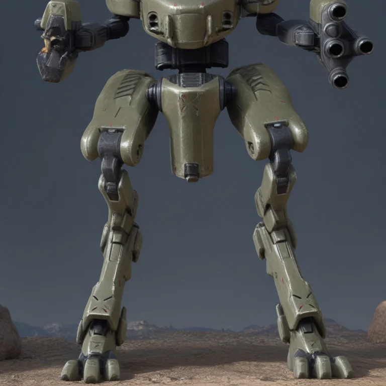 H4mantmech,mecha,green Armor, Lower Body,