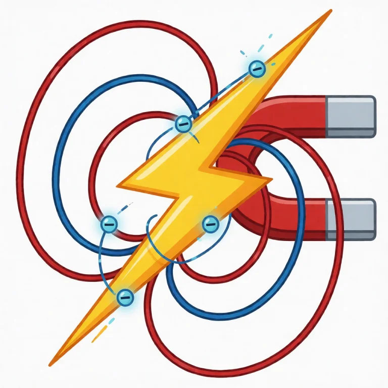 A Clean Clipart Illustration Symbolizing Electricity And Mag...