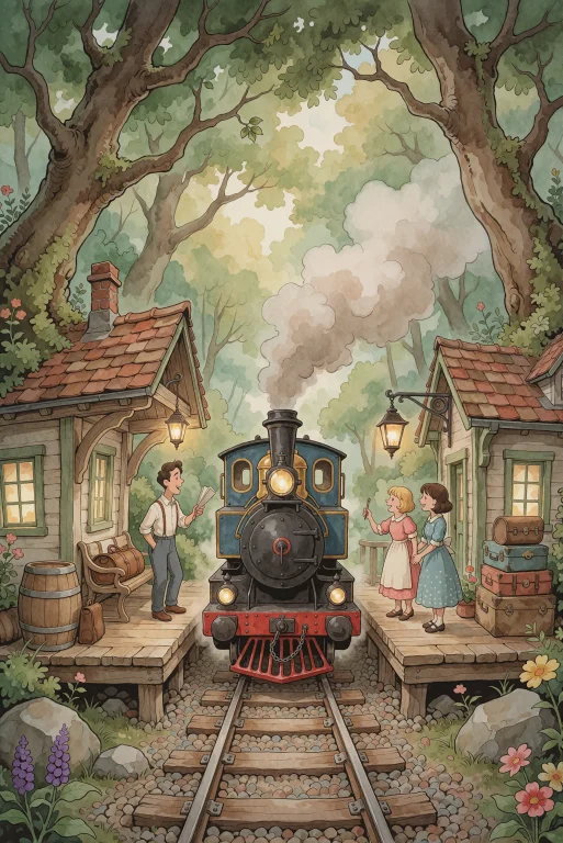 Apieckstyle, A Whimsical Woodland Railway Station With A Tin...