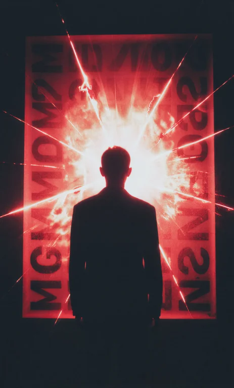 Double Exposure Editorial Photograph Of An Adult Silhouetted...