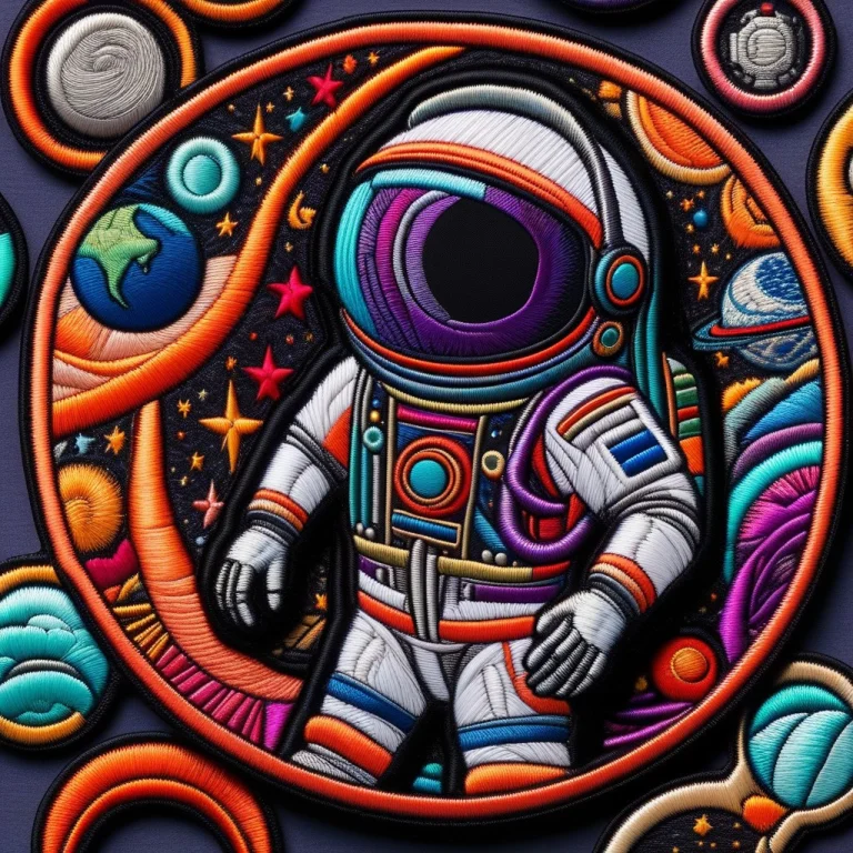 Design An Elaborate Collectible Embroidered Patch Showing A...
