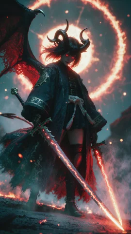8K Masterpiece Prompt — Stable Diffusion AI Prompt: masterpiece, best quality, ultra-detailed, 8k, (1girl:1.2), (demon:1.1), (long b...