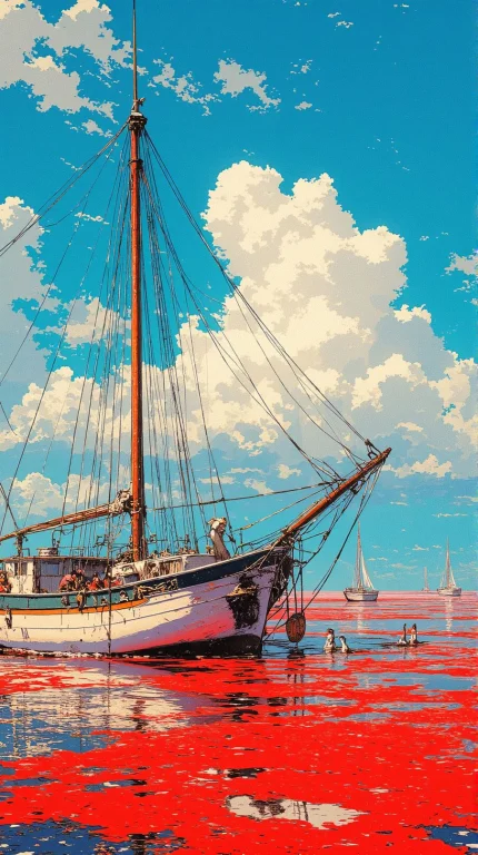 Anime Artwork Marsden Hartley Expressionist Fishing Boats, R...