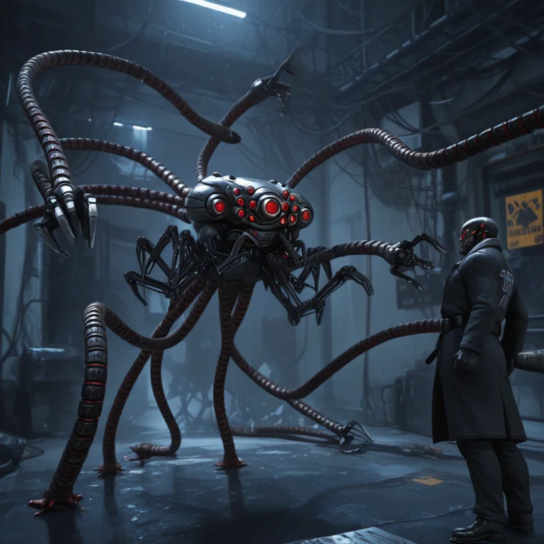 Matrsent,robot,tentacles, Standing,,