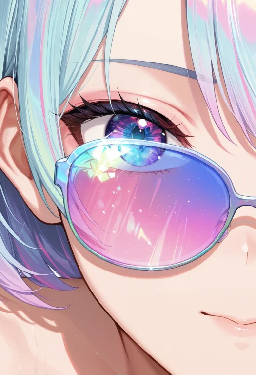 Lazympos, Extreme Close-up, Iridescent Sunglasses, Looking O...