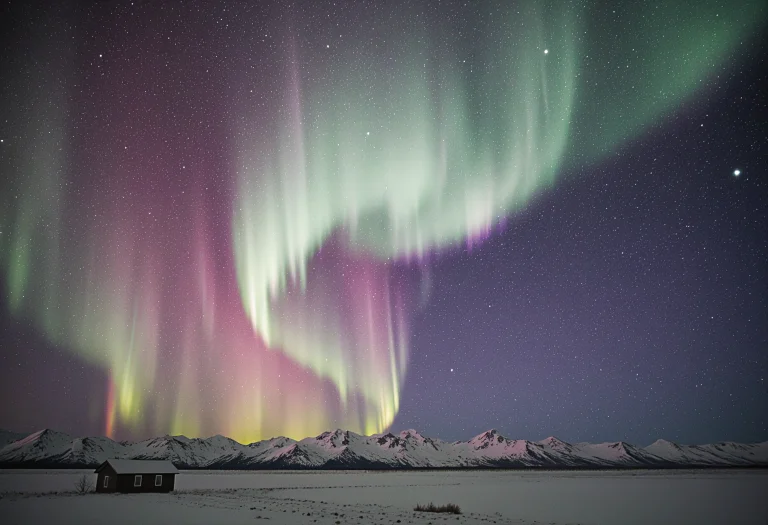 Retro-futuristic, Cinematic Realism, Scenery, The Aurora Bor...