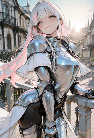 1 Girl, Solo, Galaxia, Capelet, Pauldron, Faulds, Waist Cape... — Stable Diffusion AI Prompt: 1 girl, solo, Galaxia, capelet, pauldron, faulds, waist cape, thigh armor, color...