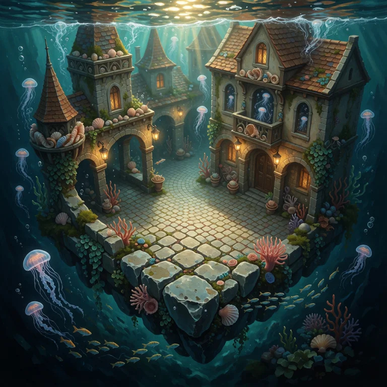 Generate An Image Depicting A Grand And Mystical Underwater...