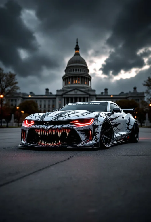 A Striking Photograph Captures A Dramatically Modified Chevr...