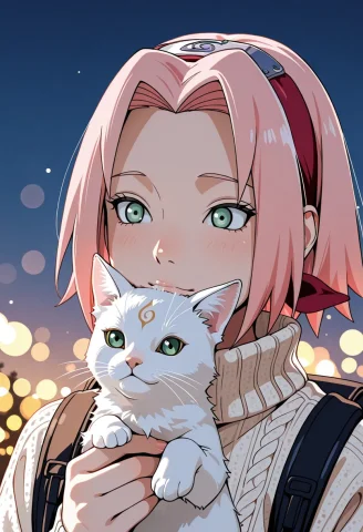 Tender Close-up Portrait Of A Sakurachunin, Haruno Sakura, S... — Stable Diffusion AI Prompt: Tender close-up portrait of a sakurachunin, haruno sakura, short hair, green eye...