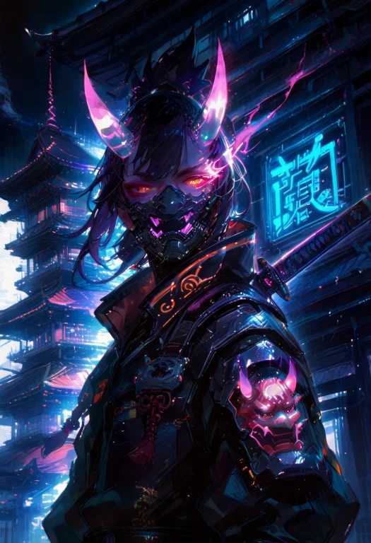 Masterpiece, Best Quality, Volumetric Lighting, Neon Colors,...