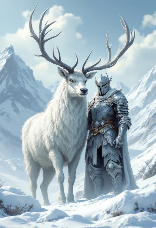 Image Is A Digital Fantasy Artwork Featuring A Snowy Landsca...