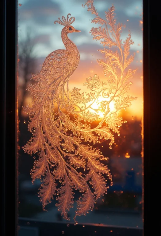 Drawing On The Window With One Frosted Line In The Form Of A...