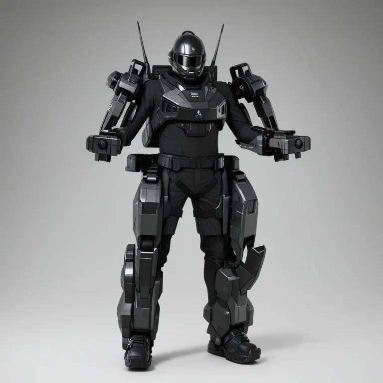 Exoskeleton, Front View,spreading Hands,