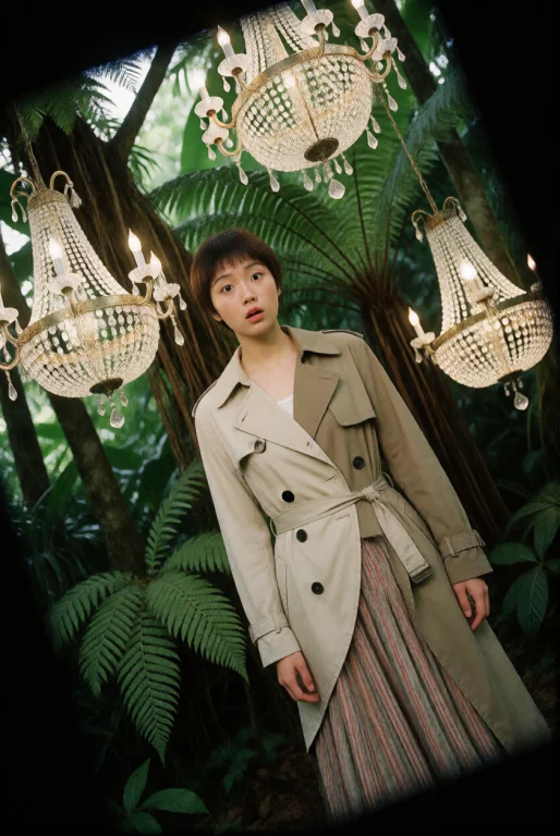 A Portrait Of A Young East Asian Woman With Very Short Dark-...