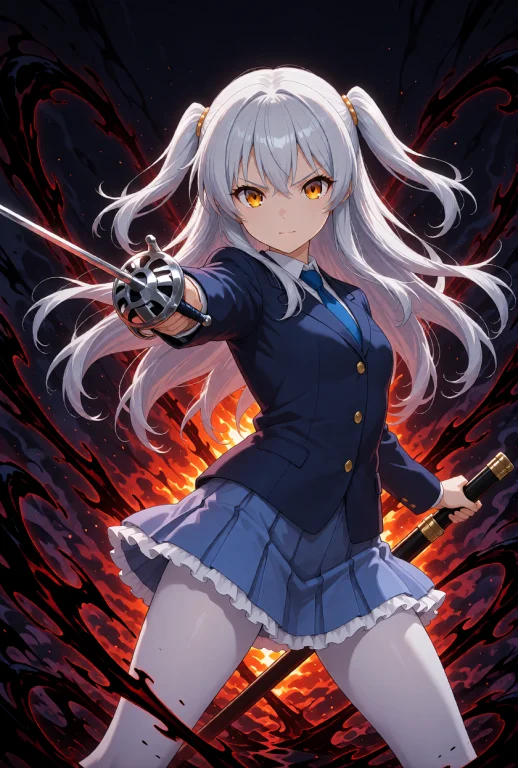 Sena Kashiwazaki From Haganai, Human, With Long Flowing Silv...