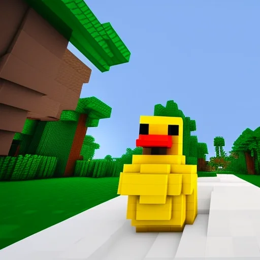 Rubber Duck In Mcwrld, Voxel Model