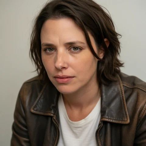 Janekingston, A Rugged Woman With Short Messy Brown Hair, Ol... — Stable Diffusion AI Prompt: Jane_Kingston, a rugged woman with short messy brown hair, olive skin, strong ja...