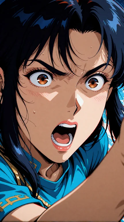 Stylish Anime Heroine Chromatic Aberration, Film Grain, 6549...