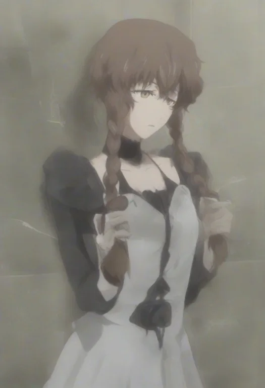 1girl, Amane Suzuha, Solo, Brown Hair, Twin Braids, Yellow E...