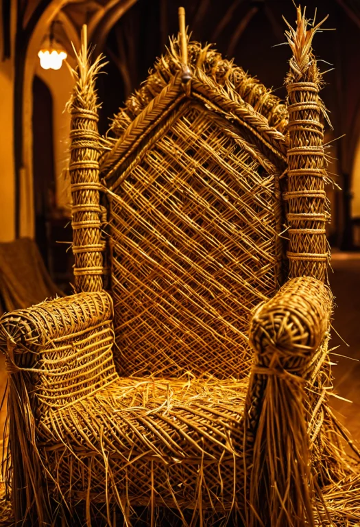 Lorastraw Thread0.85, Woven Straw1.3, A Ornate Gothic Throne...
