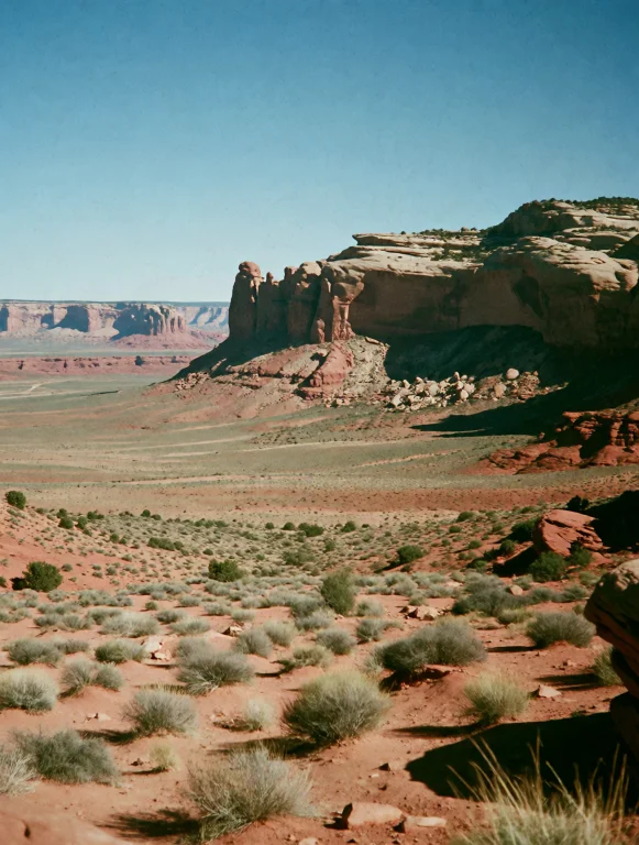 Grin35, Vast Desert Mesa Beneath An Open Afternoon Sky, Mass...