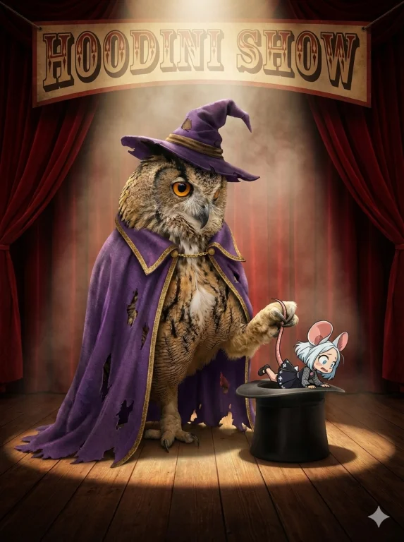 Hoodini And Mouse Disappearance Trick