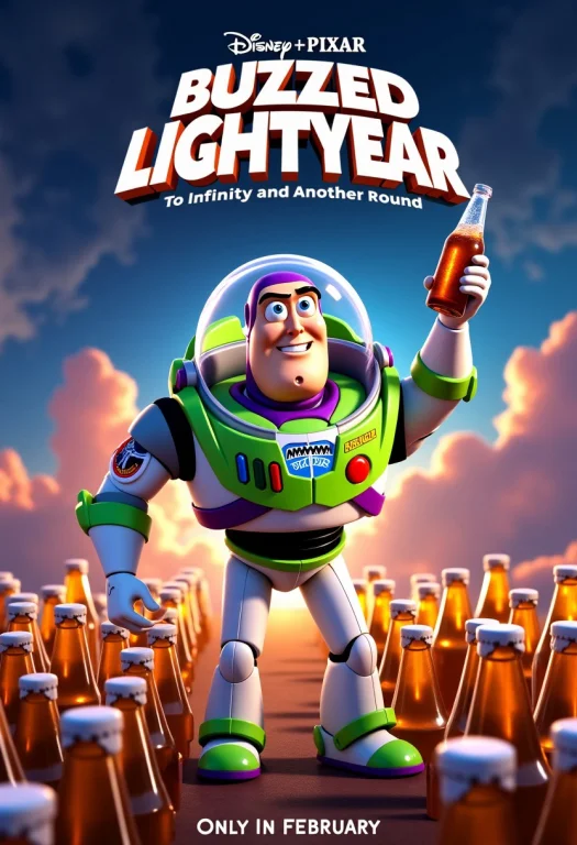 A Disney Pixar Movie Poster Of A Movie Named Buzzed Lightyea...