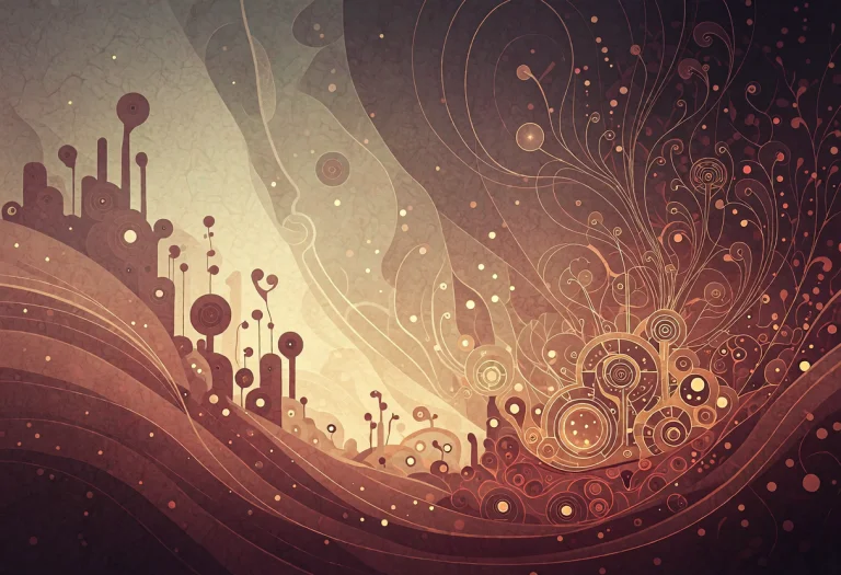 N0vuschr0ma Style. Abstract View Of A Dreamlike Landscape. G...