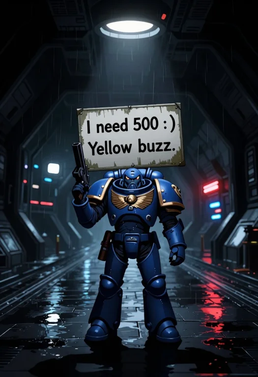 I Need 500   Yellow Buzz .anime Style40k
