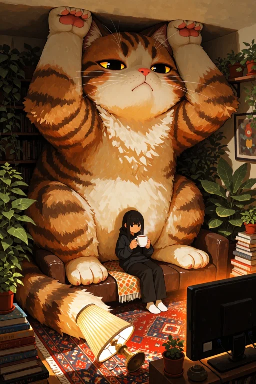 Df5tyle, Gigantic Cat Crammed Into A Small Apartment, Its He...