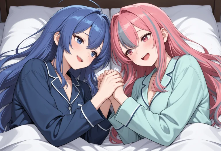 Bremerton And New Jersey From Azur Lane Are In The Bed Holdi...