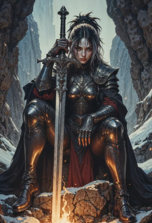 A Highly Detailed Digital Artwork In A Dark Fantasy Style. T...