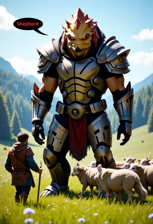 Create A Photorealistic Image Featuring A Krogan From Mass E...