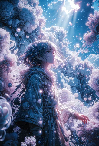 Zidiusart, A 2.5d Anime Style Key Visual Captures A Young Wo... — Stable Diffusion AI Prompt: zidiusArt, A 2.5D anime style key visual captures a young woman with flowing hai...