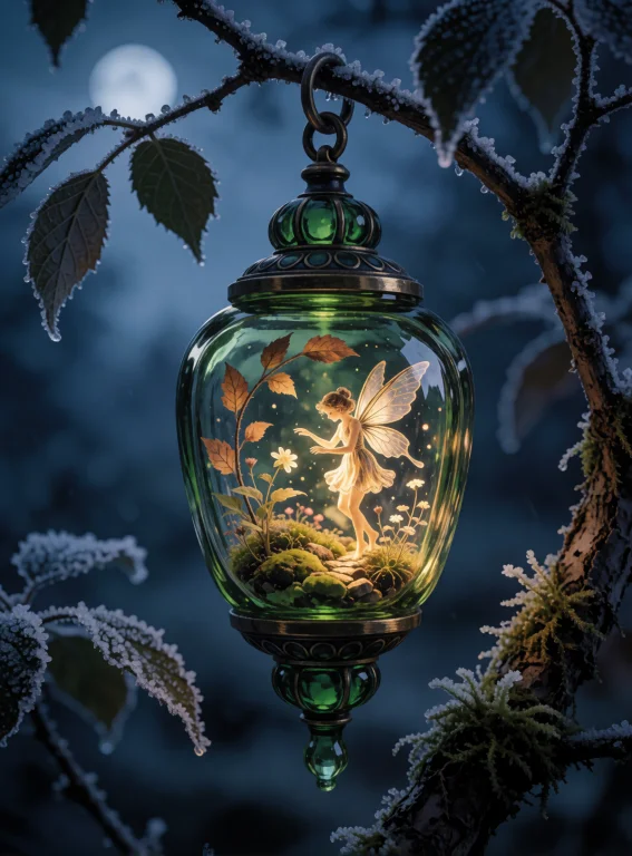 Twilight Fantasy Macro Photograph With Dramatic Internal Ill...