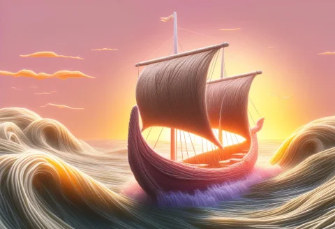 Visual Style Of Miniature Woven Strand Reality That Has A Ye... — SDXL AI Prompt: visual style of miniature woven strand reality that has a yellow brown cream pal...