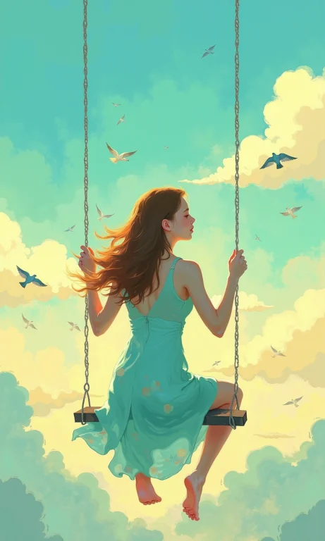 A Digital Painting Or Illustration Features A Woman In A Lig...