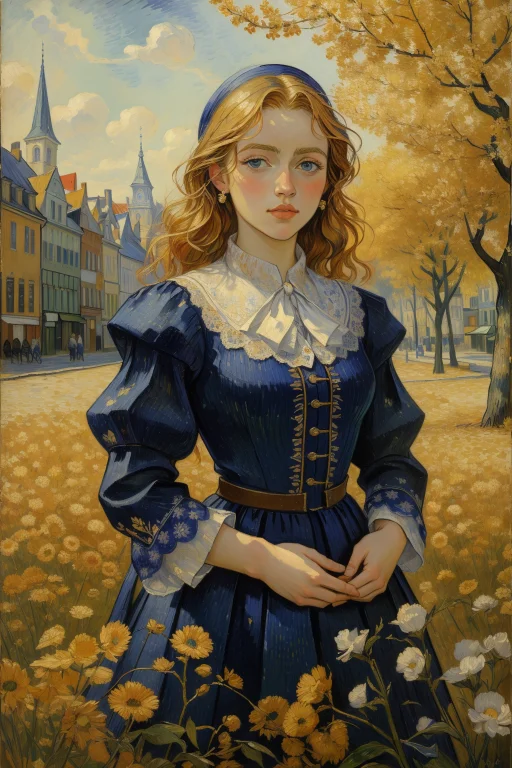 1girl, Loravangoghv21.5 Vincent Van Gogh Style, Art By Wlad...