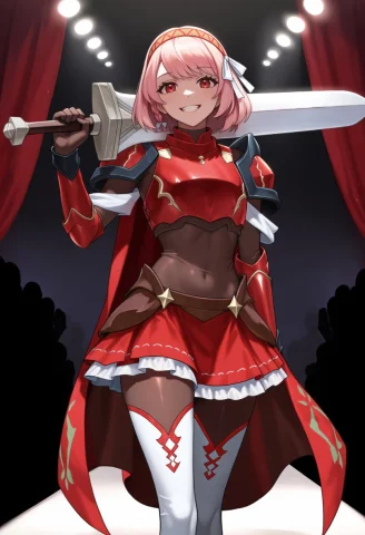 Masterpiece, Best Quality, Score7, Score8, 1girl, Solo, Swor... — Stable Diffusion AI Prompt: masterpiece, best quality, score_7, score_8, 1girl, solo, sword over shoulder, b...