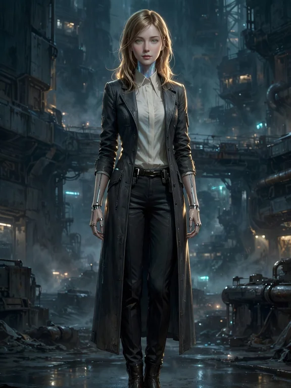 A Cinematic Full-body Portrait Of A Beautiful Female Android...