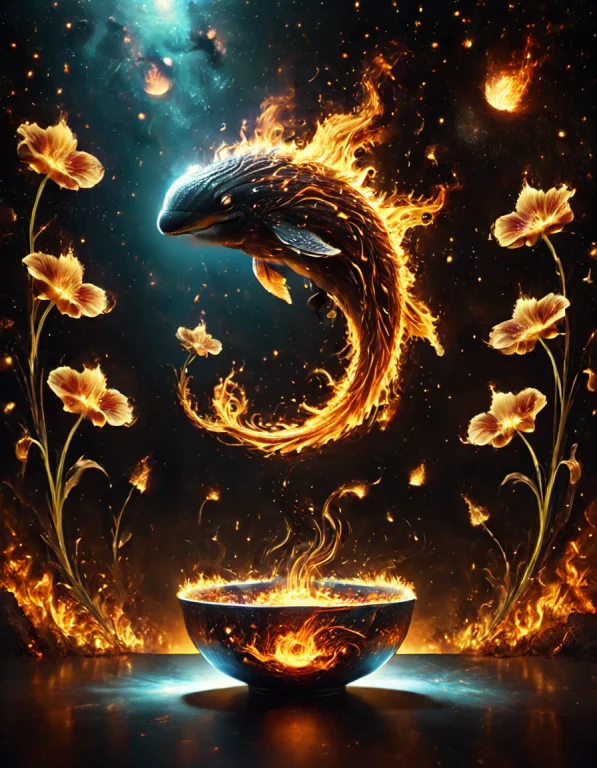 In Outer Space, A Confused Space Whale And A Bowl Of Petunia...