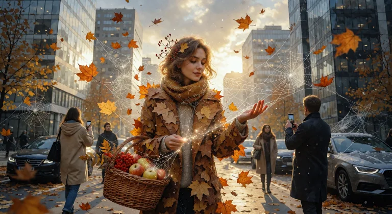Surreal Illustration In Magical Realism Style Depicting A Wo...