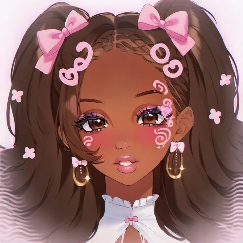 Stable Diffusion Girl Prompt — Stable Diffusion AI Prompt: 1girl, earrings, dark skin, solo, long hair, jewelry, brown eyes, dark-skinned f...