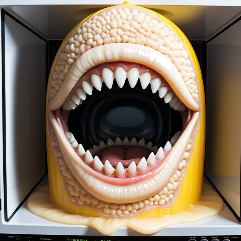 All In The Microwave,teef-morph Banana,half Of The Banana Is...