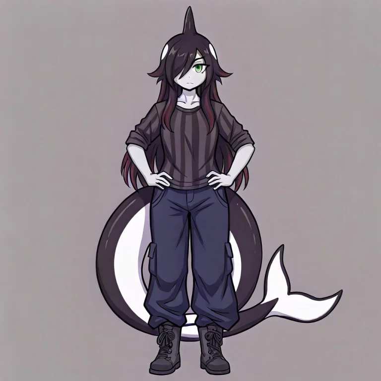 Kosnerka, 1girl, Solo, Full Body, Standing, Front View, Stra...